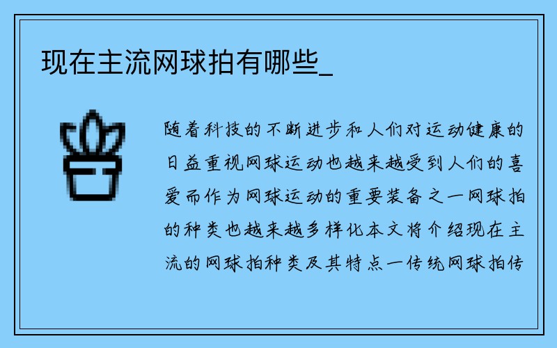 现在主流网球拍有哪些_