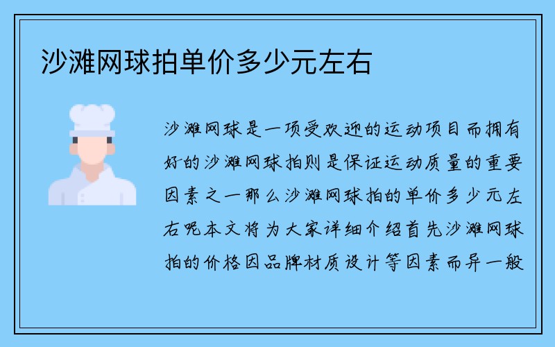 沙滩网球拍单价多少元左右